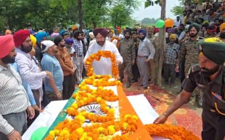 ਪਿੰਡ ਮਾਨੂੰਪੁਰ ਦੇ ਸ਼ਹੀਦ ਪ੍ਰਿਤਪਾਲ ਸਿੰਘ ਦਾ ਸਰਕਾਰੀ ਸਨਮਾਨਾ ਨਾਲ ਕੀਤਾ ਸੰਸਕਾਰ